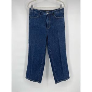 Judy Blue Office Drama Wide Leg Crop Dark Denim Tummy Control Size 15/32 JB88716
